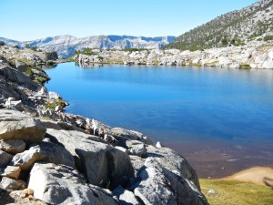 A closer view of Heart Lake, which was perfect in every way.