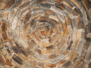 The ceiling of the hut is a beautiful dome!
