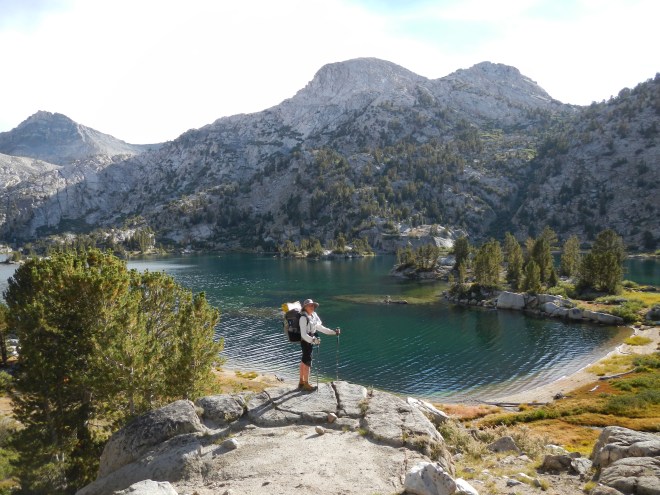 We finally arrive at Rae Lakes, after a long hot climb.