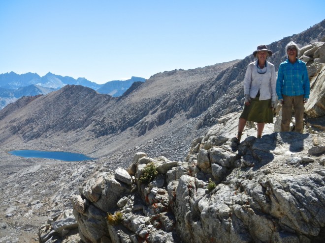 My last photo of the trip: Betty and I stand at the top of Forester Pass