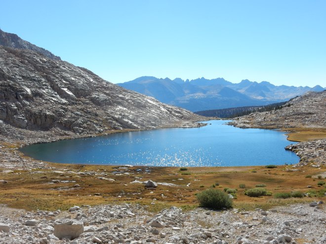 The view from our campsite, looking at Guitar Lake.