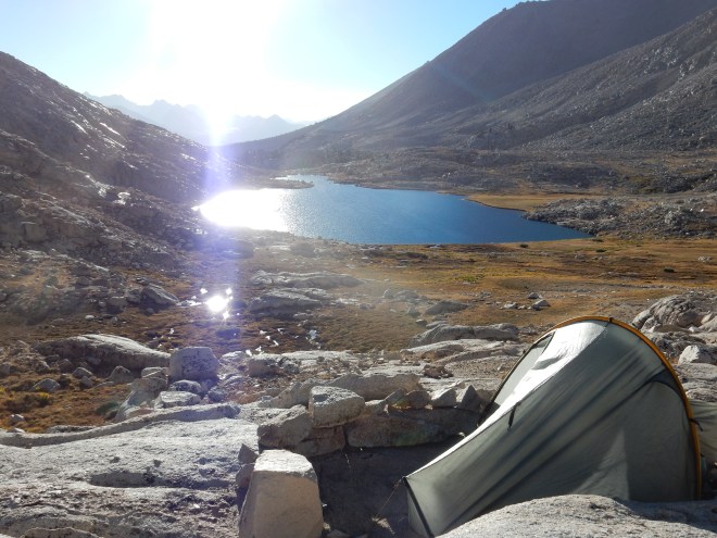 My tent site above Guitar Lake