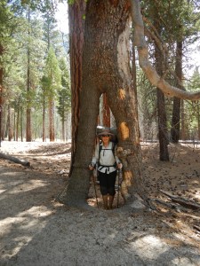 Barbara and I took turns having our picture taken with a peek-a-boo tree