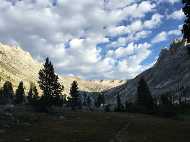 The view towards the pass from our campsite.